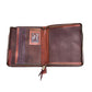 Cowboy Briefcase toast leather oak leaf tooling with background paint