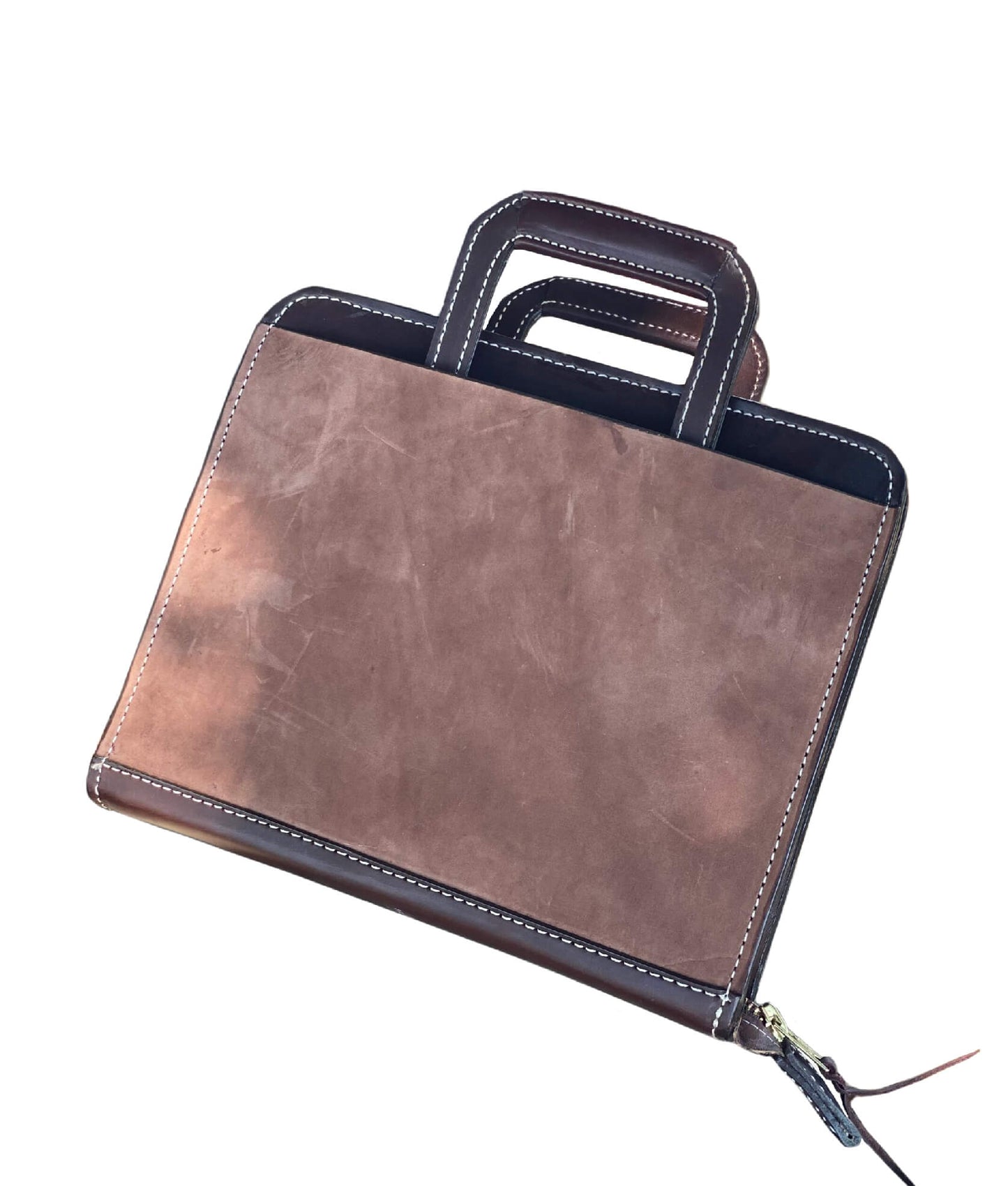Cowboy Briefcase rough out chocolate leather