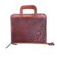 Cowboy Briefcase toast leather basket and wild rose tooling
