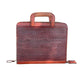 Cowboy Briefcase toast leather snowflake tooling