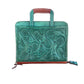 Cowboy Briefcase turquoise and toast leather paisley tooling