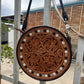 8" Chocolate ombre rope can handbag