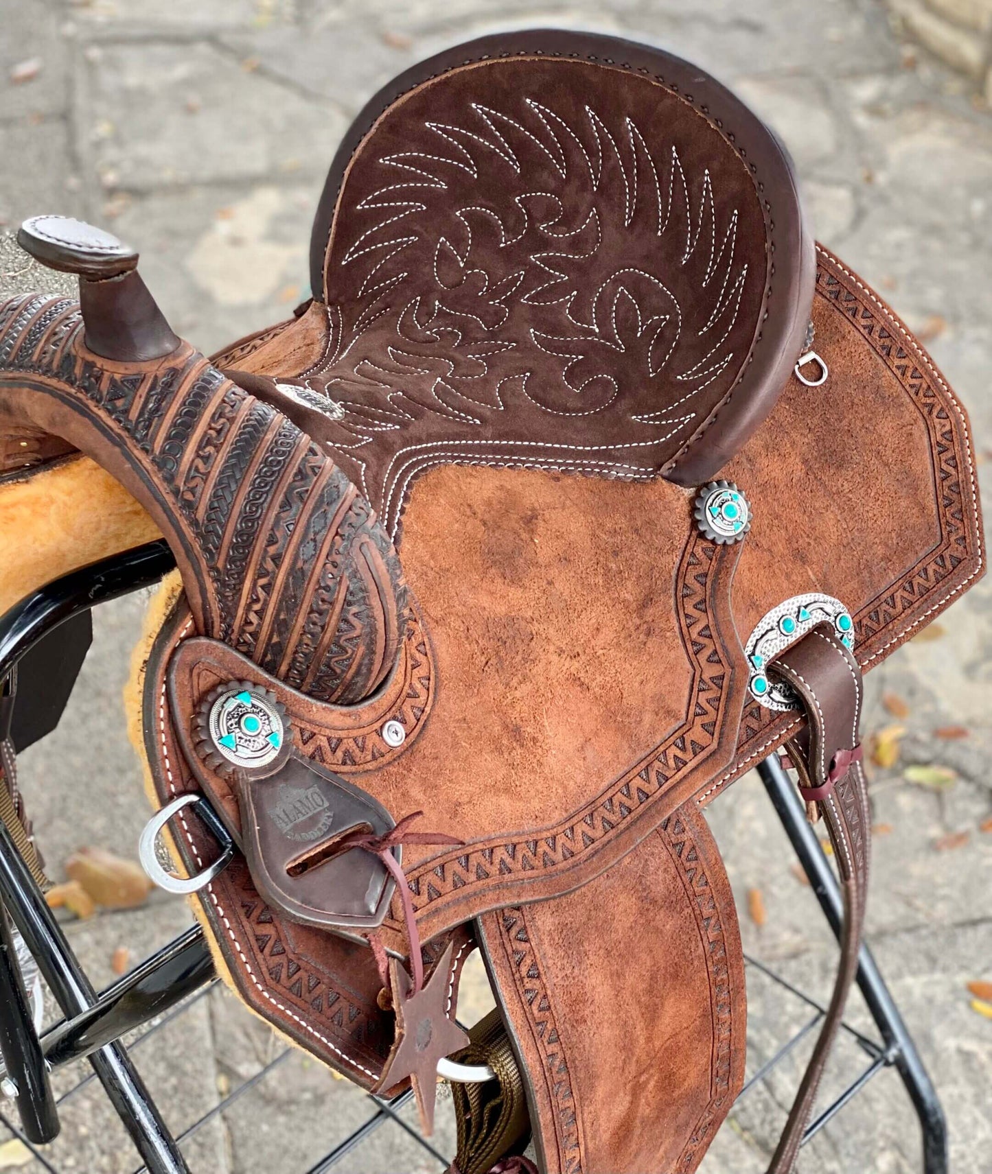 Geo-Aztec Barrel Saddle
