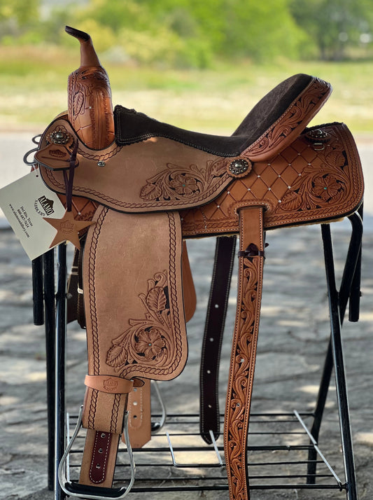 15" El Pinto star Barrel Saddle