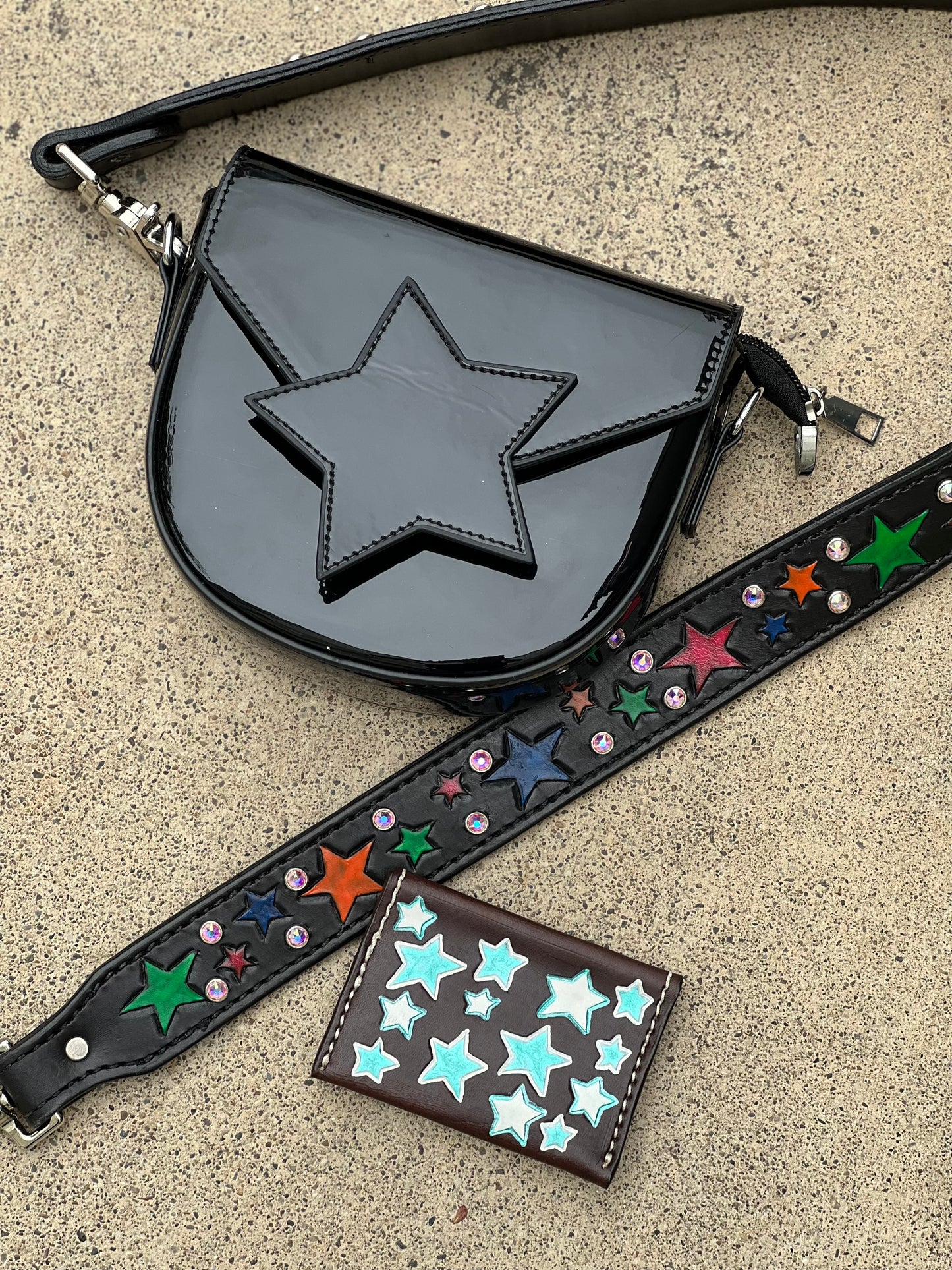 Metallic mini Star Saddle bag w/ FREE STADIUM BAG!