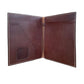 Large portfolio chocolate leather waffle tooling