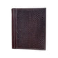 Large portfolio chocolate leather waffle tooling