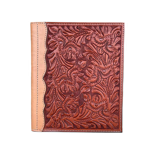 Large portfolio toast and golden leather colonial tooling
