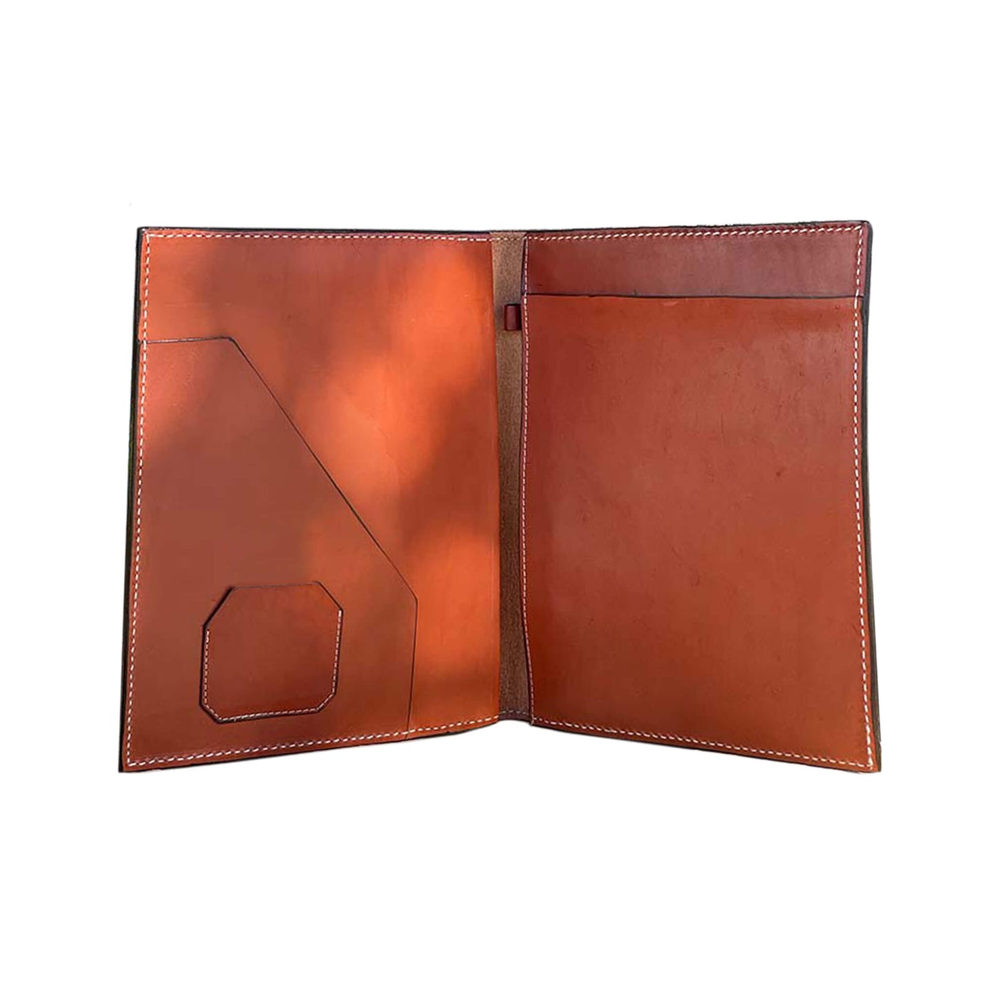 Large portfolio toast and golden leather barb and wild rose tooling