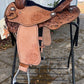 15" Sunflower NAVY Air Barrel Saddle