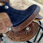 15" Sunflower NAVY Air Barrel Saddle