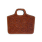 Traveling Cowboy toast leather wild rose tooling with buckstitch