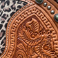 11" Turquoise Cheetah Canteen handbag